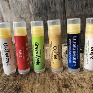 Beeswax Lip Balm all natural, pick from 12 assorted flavors image 9