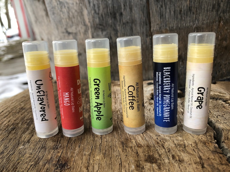 Beeswax Lip Balm all natural, pick from 12 assorted flavors image 9