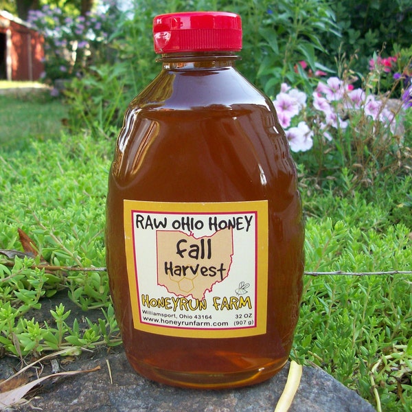 Pure Raw Ohio Fall Honey - 32 ounce jar