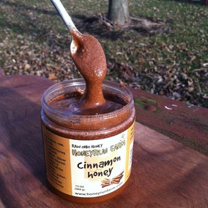 Raw Cinnamon Honey Naturally Granulated, 13 ounce jar image 4