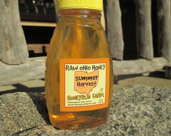 Pure Raw Summer Honey - 8 ounce jar