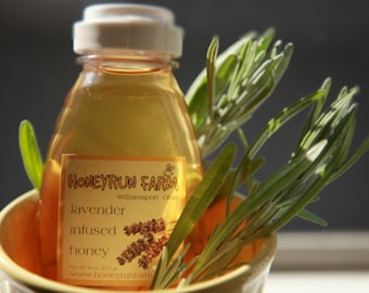 Lavender Infused Honey - 8 ounce jar