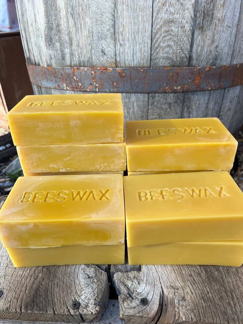 11 pounds of Pure Beeswax weighed out in 16 oz blocks great for crafting image 2