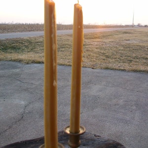 Beeswax candle set 10 Tapered Hexagon image 4