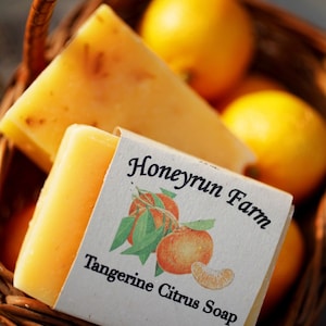 Tangerine Citrus Soap - natural soap made with honey and beeswax