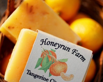 Tangerine Citrus Soap - natural soap made with honey and beeswax