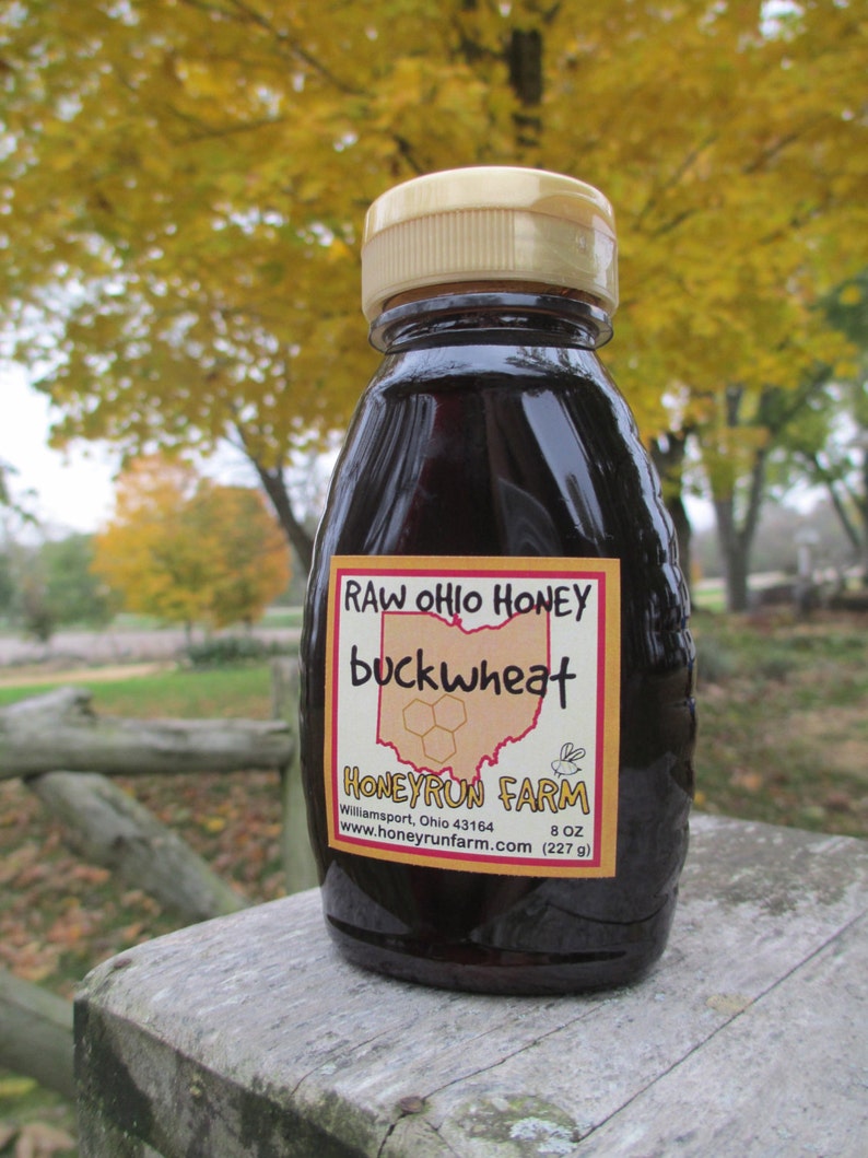 Buckwheat Honey pure Raw Ohio Honey 8 Ounce Jar Etsy