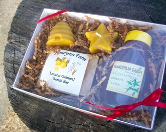Lemon Verbena Gift Package - Soap, Honey, and Candles