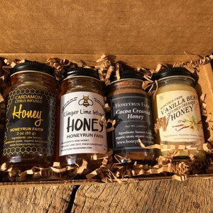 Gift Package featuring four varieties of infused honey image 3