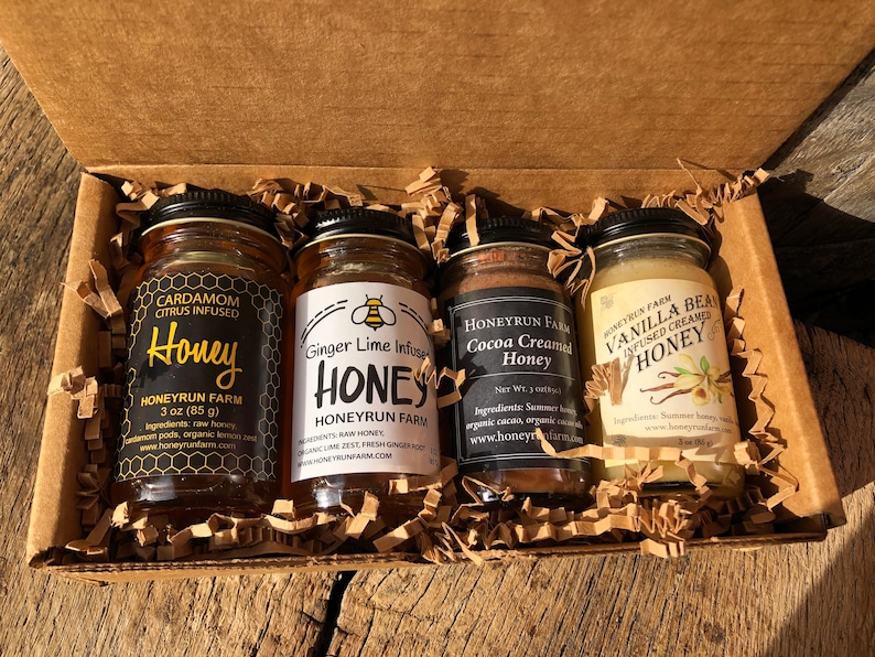 Gift Package featuring four varieties of infused honey image 3