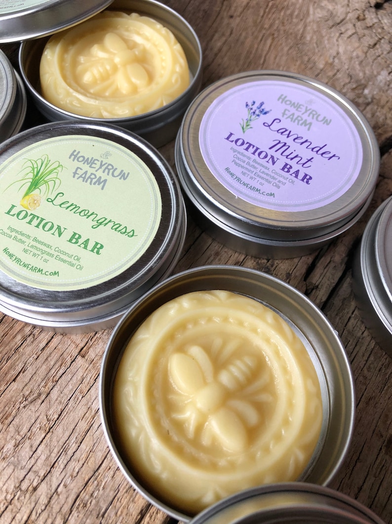 Lotion Bar Made With Beeswax Coconut Oil and Cocoa Butter Etsy
