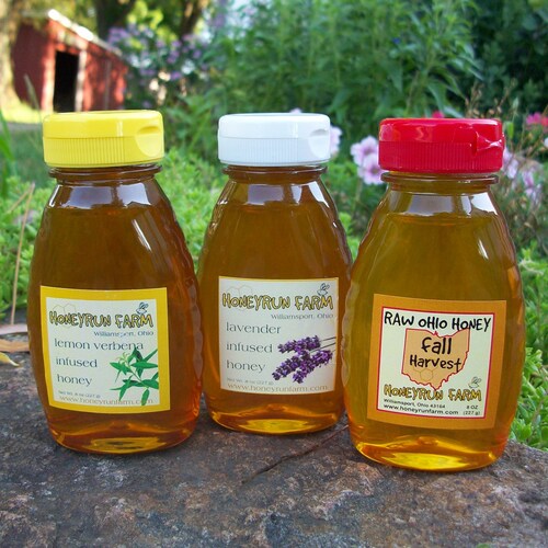 Raw Honey Sampler Spring Summer and Fall Honey Three 8 Etsy