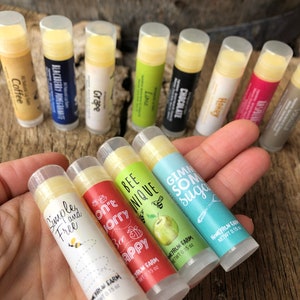 Beeswax Lip Balm all natural, pick from 12 assorted flavors image 7