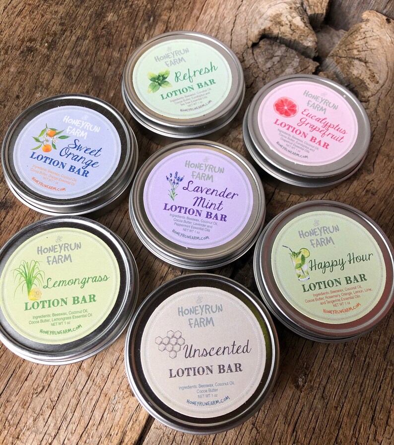 Lotion Bar Made With Beeswax Coconut Oil and Cocoa Butter Etsy