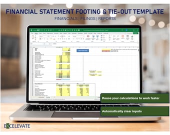 Financial Statement Footing and Tie-out Template