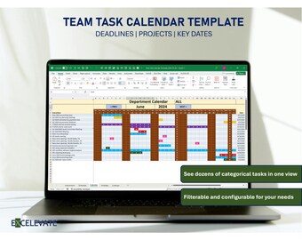 Team Task Calendar Template