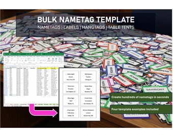 Bulk Nametag Template