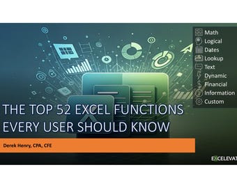 The Top 52 Crucial Excel Functions