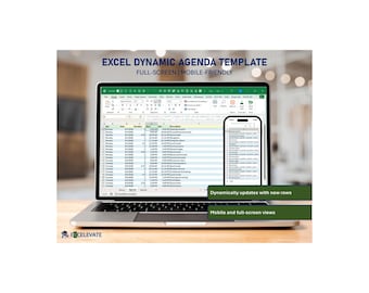 Excel Dynamic Agenda Template
