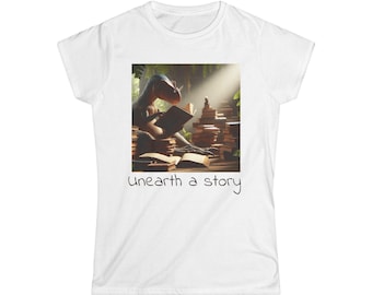 Unearth a Story, Library Summer Reading 2026, Book Lover Gift, Reading Shirt, Summer Tee, Literary Shirt