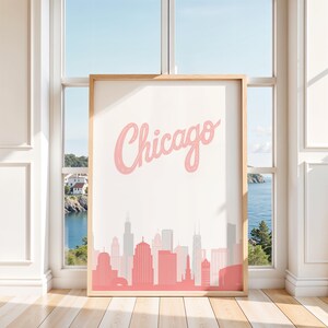Chicago Skyline Print | Aesthetic City Print