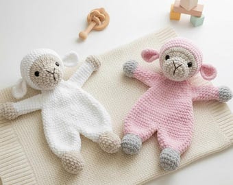 Lamb Snuggler Blanket Crochet Pattern, Cute Sheep Lovey Amigurumi Tutorial, Easy Baby Cuddle Toy Project, Handmade Gift for Kids