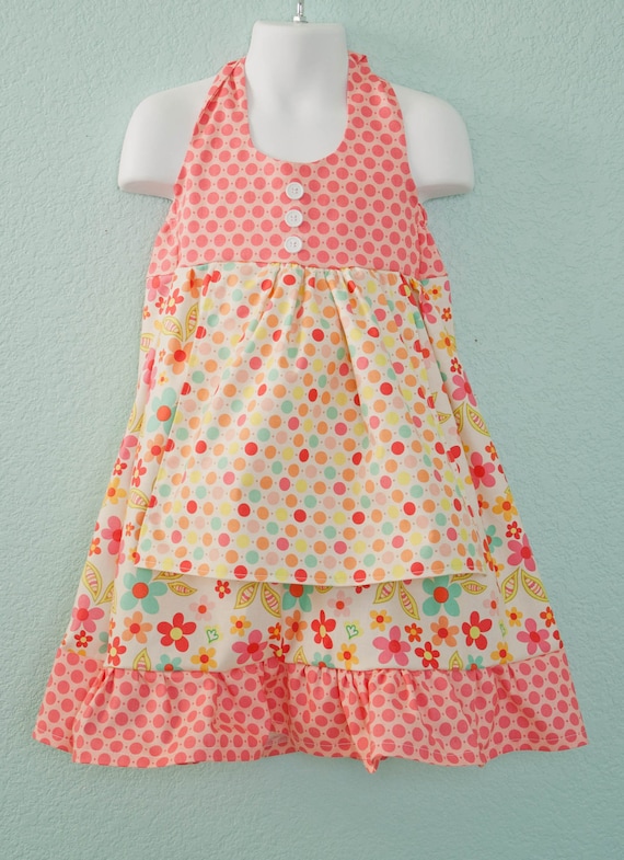 Items similar to Beautiful Apron Style Easter Dress in Riley Blake ...