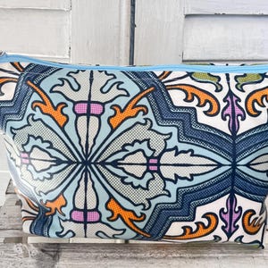 Large Cosmetic Pouch- Blue Cypress
