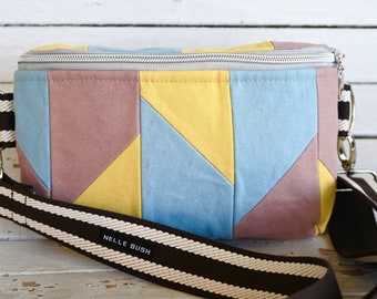 Belt Bag- Mauve, Blue & Yellow