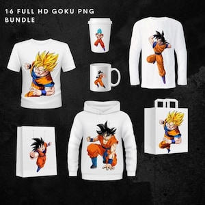 Goku PNG Bundle | 14 Full HD High Quality, Full HD, and ready to print Characters Download for Transparent Background Files