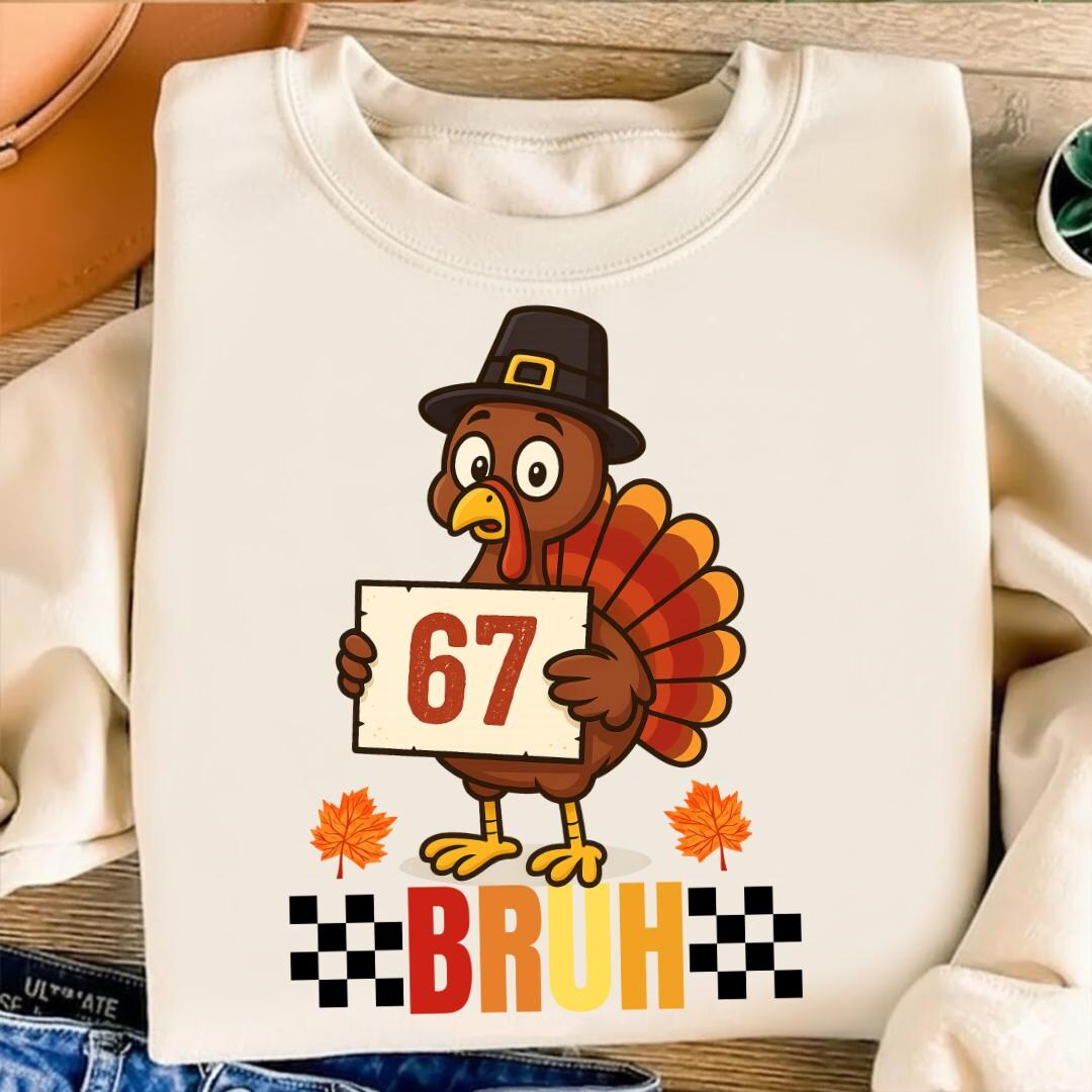Six Seven Meme Turkey PNG | Funny 67 Trend Thanksgiving Design | Cute ...