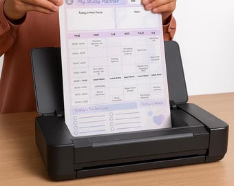 Weekly Study Planner | Student PDF , Printable  & Canva Template (Digital Download)