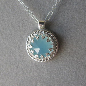 Blue Chalcedony Pendant