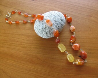 Carnelian and Citrine Necklace