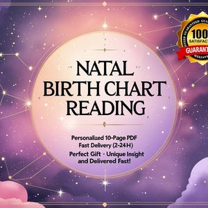 Personalized, Birth Chart Natal Chart Reading, Detailed Astrology Guide to Discover Your Destiny and Zodiac Purpose, Unique Spiritual Gift