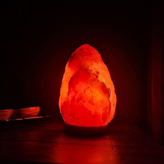Himalaya-Salzlampe – Natürliche Salz-Kristalllampe aus der Salzregion mit Kabel und austauschbarer Glühbirne