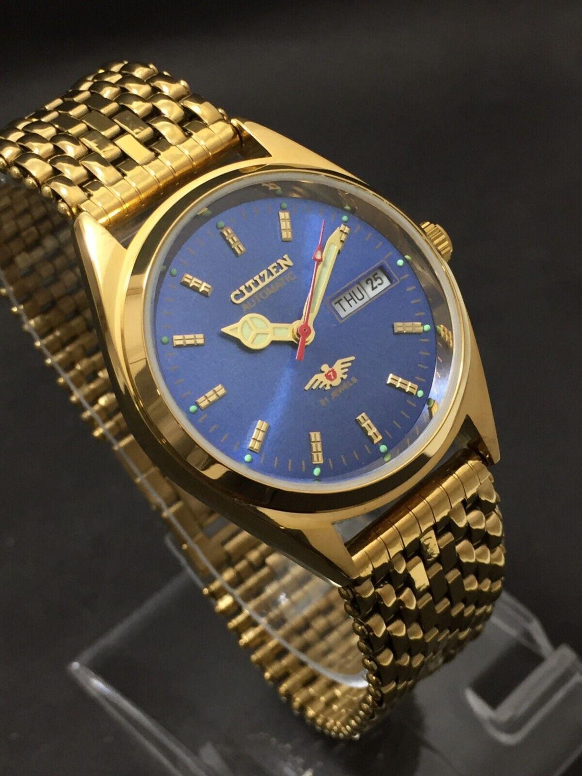 Vintage Citizen Gold Plated Automatic Mechanical Wristwatch, photo 3 sur 5