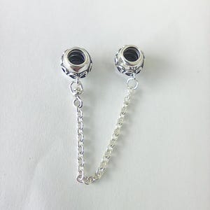 Pandora Silver Charm Love connection safety chain