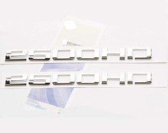 Silverado 2500HD Chrome Emblem Set 2 Pack 2500 HD Badge for Sierra Chrome Decal Logo Badge OEM Style New
