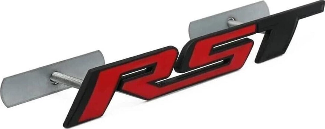 Red Rst Emblem For 1pc RST Black and Red RST Front Grille Emblem 1PC Silverado Badge ...