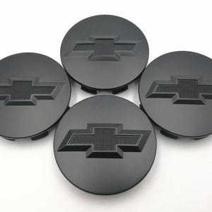 Enjoliveurs de centre de roue Chevrolet 4 x 83 mm Enjoliveurs de roue Silverado Suburban Tahoe, lot de 4 enjoliveurs de roue de style OEM noir mat
