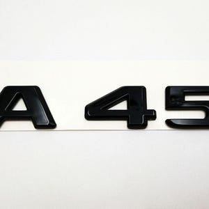 Mercedes A45 Rear Emblem Badge Black 2017 and Up Badge Trunk Replacement Logo High Quality OEM Part Quality Replacement New