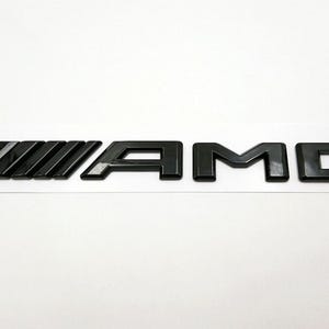 Mercedes AMG Glossy Black Rear Emblem Badge Fits 2017+ Models Trunk Logo Upgrade OEM Style Exterior Styling New