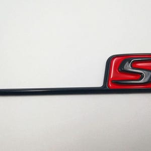 Mercedes AMG S Letter Emblem Car Badge Replacement Premium Quality Badge Stylish Hood Durable Car Badge Black with Red S New