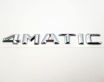 Mercedes 4MATIC Rear Trunk Emblem Chrome Mercedes-Benz Models 2014-2016 Badge New