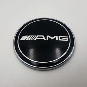 Mercedes AMG 1pc 57mm Adhesive Front Hood Badge Stick-On Emblem Logo Bonnet Badge Self-Adhesive Mercedes-Benz Logo New
