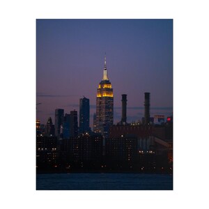 New York City Empire State Building Rolled Poster, NYC Night Skyline Art