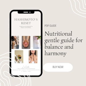 Thyroid and Hashimotos Diet Guide, Digital Download, Meal Plan, Anti-Inflammatory Foods, Gluten Free Thyroid Support, Autoimmune Nutrition