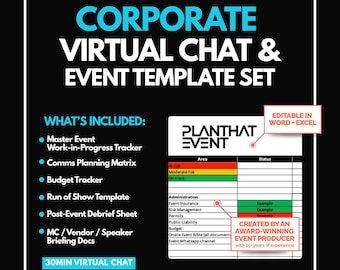 Plannerservice bedrijfsevenementen: virtueel advies en sjablonenset