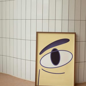 Minimalist Eye Illustration – Modern Abstract Line Art | Digital Wall Art Download